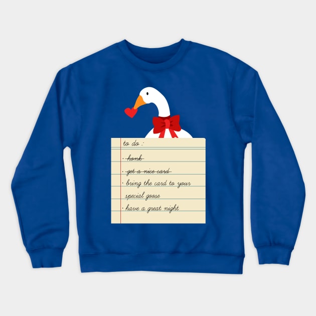 Untitled Valentine Goose Crewneck Sweatshirt by DigitalCleo